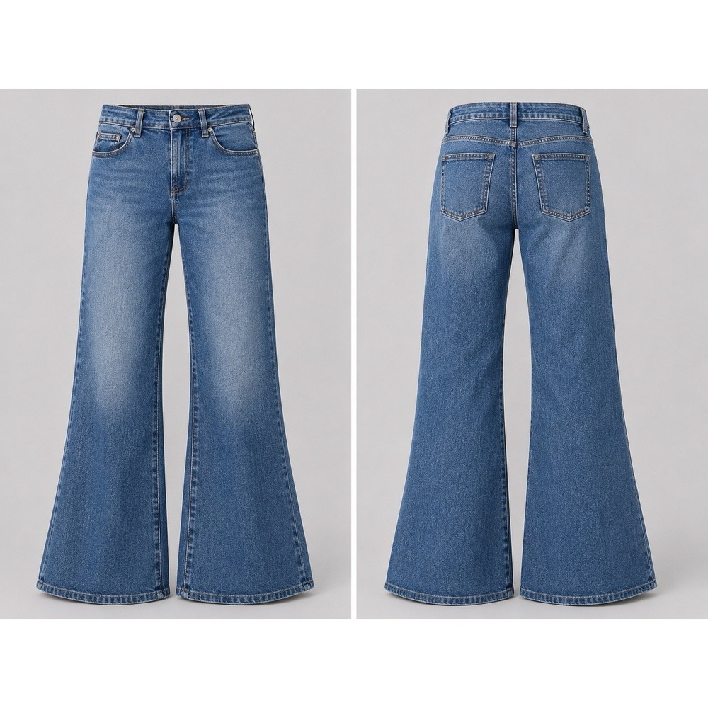 Uniqlo JEANS Women's 23 Wide LEG HIGH Rise Straight Y2K